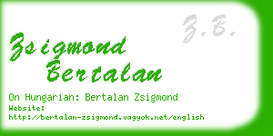 zsigmond bertalan business card